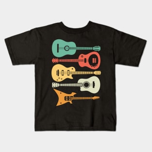 Guitars Classic Guitar Electric Guitar Retro Style Kids T-Shirt